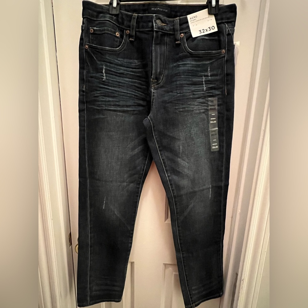 Mens Skinny Blue Jeans